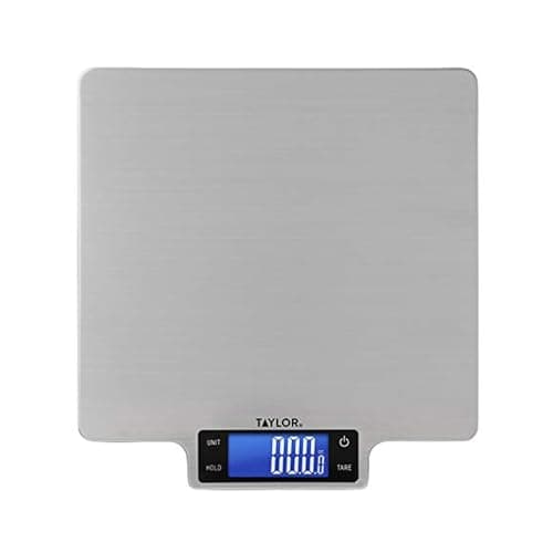 Taylor 22lb Ultra-Precise Digital Stainless Steel Household Kitchen Scale, One, Silver