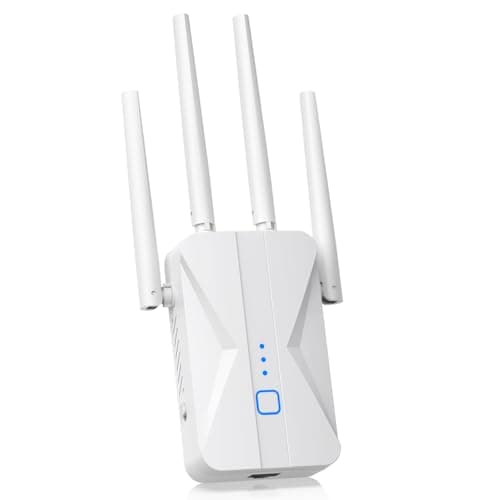 WiFi Extender Signal Booster, 2026 WiFi Extender AC1200Mbps Dual Band (5.8GHz/2.4GHz), WiFi Booster with Ethernet Port for Home Covers up to 10000 Sq.ft, Compatible with More Devices