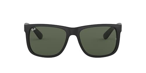 Ray-Ban RB4165 Justin 601/71 55MM Black/Plastic Lens Green Square Sunglasses for Men