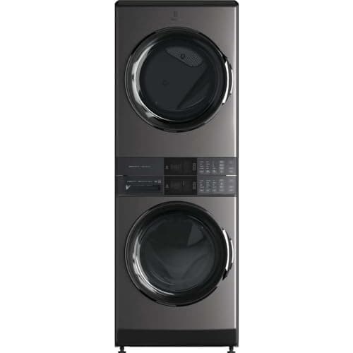 Electrolux 4.5 cu. ft. Stacked Washer and 8.0 cu. ft. Gas Dryer Laundry Tower in Titanium with SmartBoost Premi