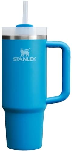 STANLEY Quencher H2.0 Tumbler with Handle and Straw 30 oz | Flowstate 3-Position Lid | Cup Holder Compatible for Travel | Insulated Stainless Steel Cup | BPA-Free | Azure