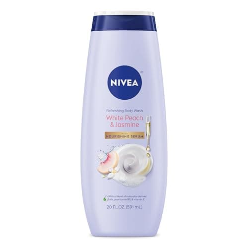 NIVEA Refreshing White Peach and Jasmine Body Wash, 20 FL OZ