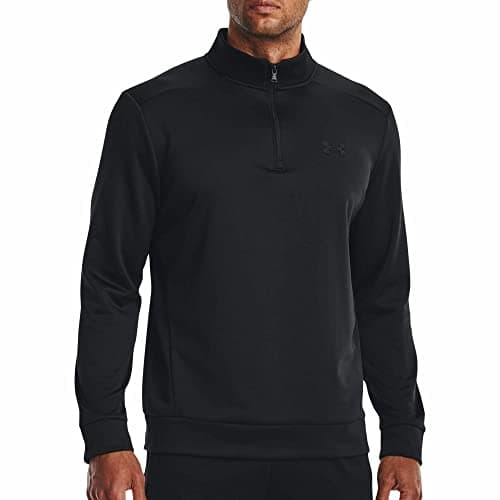 Under Armour Men's ArmourFleece 1/4 Zip, (001) Black / / Black, X-Large