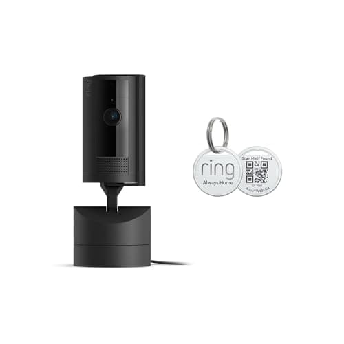 Ring Pan-Tilt Indoor Cam, Black with Ring Pet Tag
