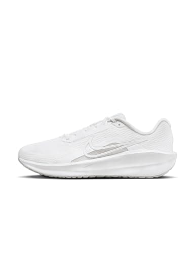 Nike Men's Downshifter 13 Road Running Shoes, White/Wolf Grey, 6