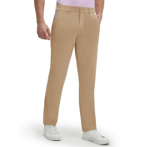 M MAELREG Men's Golf Pants 30"/32"/34" Stretch Dress Pants Lightweight Breathable Quick Dry Slacks Trousers Pockets