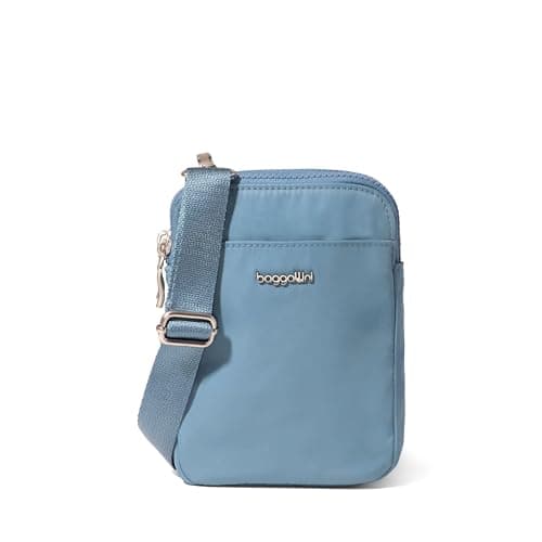 Modern Take Two RFID Crossbody - 5"x7" Lightweight Small Phone Wallet Crossbody Bag - Nylon Travel Purse