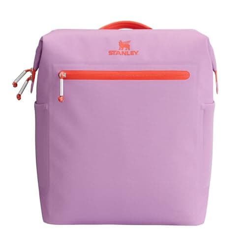 Stanley All Day Madeleine Midi Backpack Soft Cooler 14.8 Quarts | 20 Can Cooler with Handle and Shoulder Straps | Stays Cold for a Day | Insulated Travel Bag with Zipper | BPA-Free | Lilac