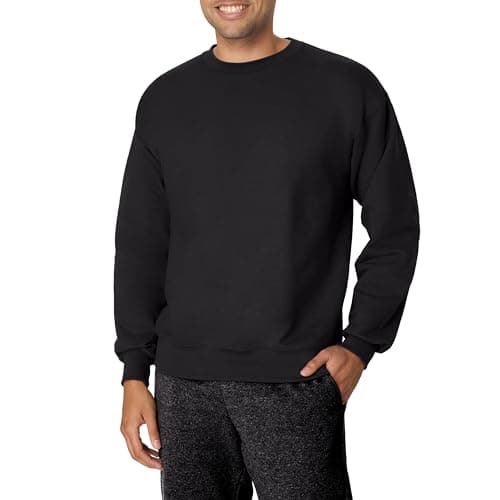 Hanes Men's Ultimate Cotton Heavyweight, Black, Medium