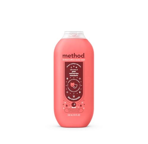 Method Limited Edition Shower Readings Body Wash, The Maverick, 18oz bottle, with notes of Pear, Red Berries and Mandarin