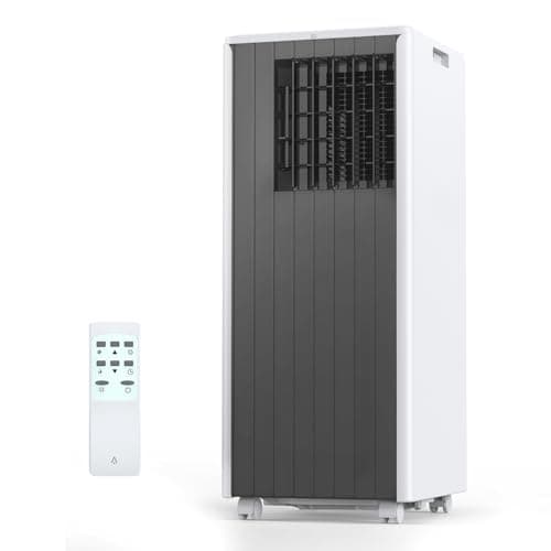 TranquilNest Portable Air Conditioners with Remote Control 8000 BTU,3-in-1 Free Standing Cooling AC Unit with Fan & Dehumidifier,for Room up to 350 Sq.Ft,Sleep Mode,3 Speed,JHS,Gray