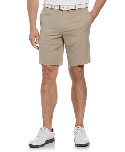 PGA TOUR mens Flat Front With Expandable Waistband, 9" Inseam Golf Shorts, Chinchilla, 38 US