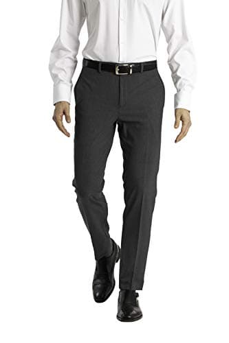 Calvin Klein Men's Skinny Fit Stretch Dress Pants | Suit Pants for Men | Ultra-Tapered Suit Pants, Wrinkle-Resistant, Moisture-Wicking Fabric | Charcoal Grey 34/29