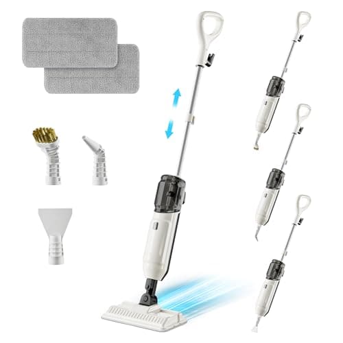 Steam Mop for Floor Cleaning, Multi-Purpose Steam Cleaner with Handheld Steamer & Accessories, Deep Cleaning Floor Steamer for Hardwood and Tile, Pet-Friendly Steam Mop for Home