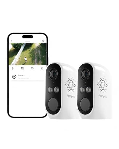 Anlapus 3MP 2K WiFi Security Camera Outdoor Indoor, 2 x WiFi6 & 2.4GHz Plug-in Cameras for Home Security, Color Night Vision, Human Vehicle Detection, Light Siren Alarm, 24/7 Recording, Easy Install
