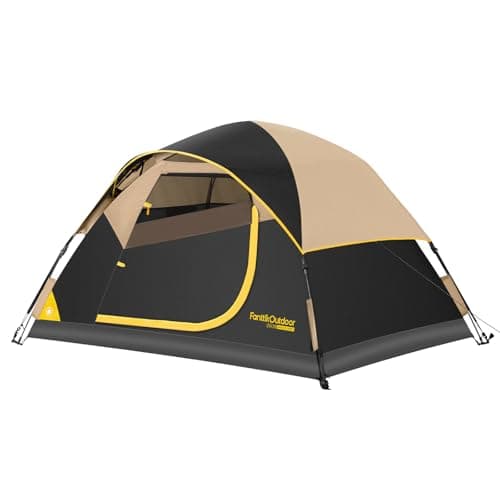 FanttikOutdoor Zeta C2 Camping Tent, 2 Person Instant Dome Tent, Easy Setup in 60s, Portable Waterproof Cabin Tent with Pre-Attached Poles & Air Vent, Ideal for Camping, Hiking, Backyard