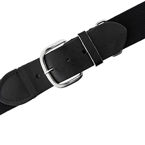 Champion Sports Baseball/Softball Uniform Belt - Comfort Nylon Stretch Fit Uniform Belt - Durable Leather Tab - Adult "22-46 Inches" - Black