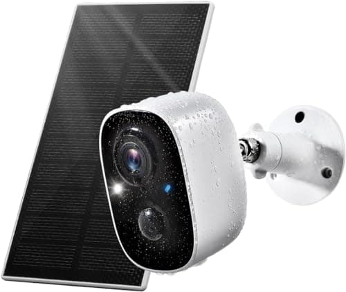 Solar Security Cameras Wireless Outdoor, Outdoor Camera Wireless 2-Way Talk Battery Powered Wi-Fi Cameras for Outside/Indoor 2K Night Vision AI Motion Detection Spotlight Siren Alarm Waterproof