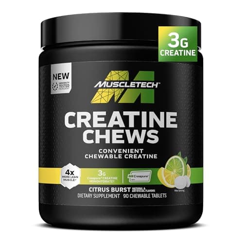 MuscleTech Creatine Chews, Citrus Burst, 90 Chewable Tablets