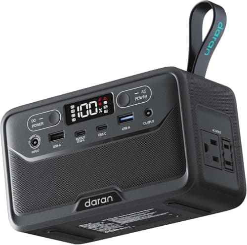 2026 Portable Power Station 89.6Wh LiFePO4 Battery, Solar Power Bank with AC Outlet 100W/110V, USB-C PD Two-Way Fast Charging Small Generator for Laptop, Camping, Home Backup, Office, TSA Approved