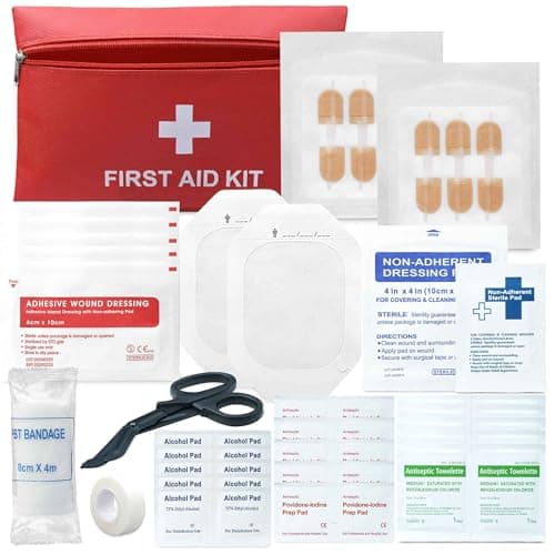 Ifak Trauma Kit Refill First Aid Supplies, Emergency Wound Closure Strips Kit Set,Sutures Butterfly Bandaids, Zip Stitch Wound Closure Strips (Skin Color, Large)
