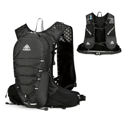 TRIWONDER Hydration Backpack, Lightweight Cycling Hydration Pack Hydro Daypack for Trail Race Hiking Camping Biking Running (Black - Vest Only)