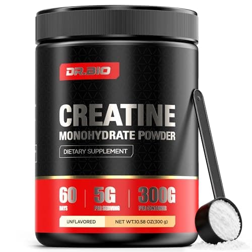 DR.BIO Instant Boost Creatine Monohydrate 5000mg, Micronized Creatine for Women & Men, Supports Muscle Growth, Strength, Endurance, Recovery & Workout Performance