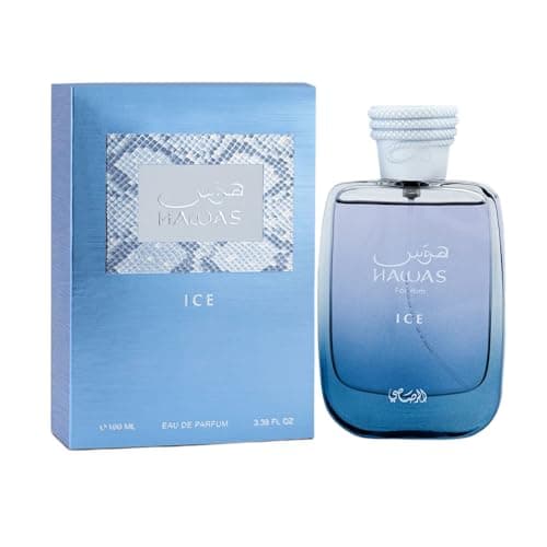 RASASI Hawas Ice for Men Eau de Parfum, 100ml(3.38 Oz), Premium Arabian Fragrance