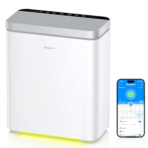 GoveeLife Smart Air Purifier for Home Large Room, Covers up to 1046 ft², Sleep Mode, 3-in-1 Filter Air Purifier with App Alexa Control for Pet Hair, Odors, Pollen and Smoke (no sensor)