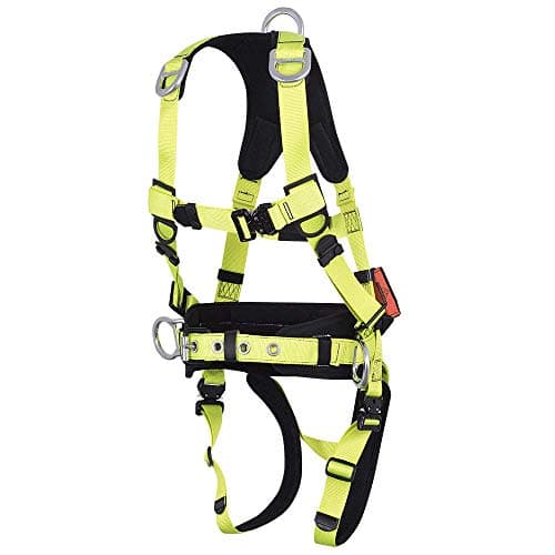 PeakWorks PeakPro Plus Safety Harness - Class APE, 5 D-Rings, Premium Comfort Padding & Lumbar Support Belt - Fall Arrest Protection - ANSI Z359.11, CSA Z259.10 & OSHA Compliant (Multiple Sizes)
