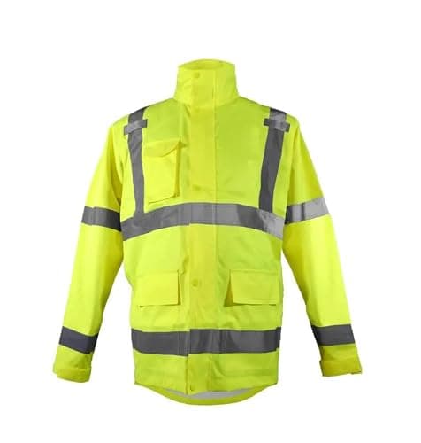 OccuNomix Lightweight Ripstop Rain Jacket, Yellow, Large, LUX-RSLTJ-YL