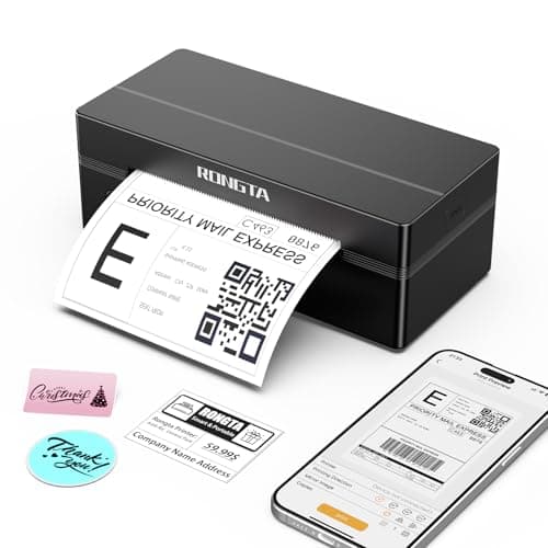 Rongta Bluetooth Thermal Shipping Label Printer, Wireless 4x6 Label Printer for Shipping Packages&Small Business, Compatible Windows/Mac/Android/iOS, Support USPS, UPS, Ebay, Etsy, Shopify, RP425