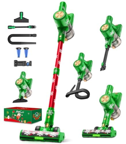 SUXIANGVAC Cordless Vacuum Cleaner, 46Kpa//500W/55Mins Vacuum Cleaners for Home, Self-Standing Stick Vacuum, LED Display & Anti-Tangle, Lightweight Rechargeable Vacuum for Carpet, Floor