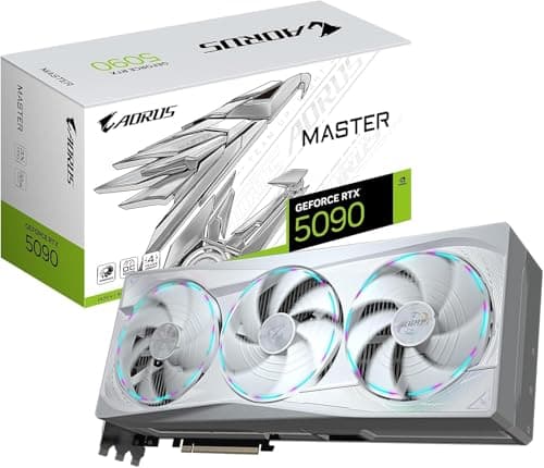 fitter's niche GIGABYTE AORUS GeForce RTX 5090 Master ICE 32G Graphics Card, WINDFORCE Cooling System, 32GB 512-bit GDDR7, GV-N5090AORUSM ICE-32GD Video Card