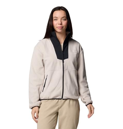Columbia Womens Sequoia Grove Full Zip Fleece Jacket, Dark Stone/Black, XX-Large