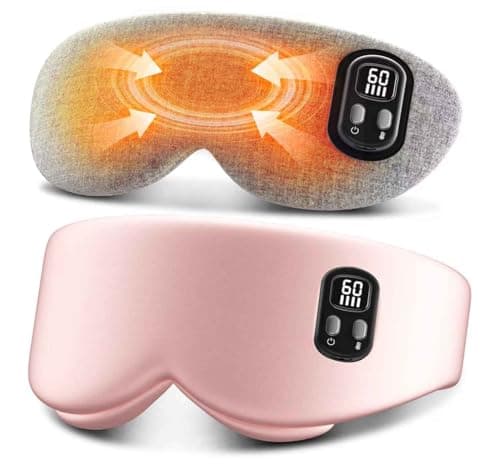 Anydance Heated Eye Mask - Cordless Eye Mask for Dry Eyes, FSA - HSA Eligible, Eye Relief, Improved Sleep, 4 Temperature, Washable Eye Heating Pad for Travel, Birthday Gifts for Mom - Rose Pink
