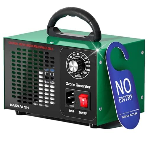 Ozone Generator 45,000mg/h, Home/Industrial O3 Car Deodorizer. Ozone Machine Air Ionizer Ozone Odor Eliminator for Strong Odor. Odor Eliminator for Home, Car, Pet. Room Deodorizer For 2500 sq ft.