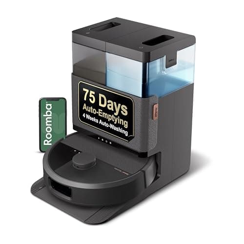 iRobot Roomba Plus 505X Combo Robot Vacuum & Mop + AutoWash Dock, Auto‑Empties up to 75 Days, Extending Spinning Mop Pads, Pad Wash & Heated Drying, Avoids Obstacles, LiDAR, Ideal for Homes with Pets