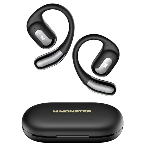 Monster Open Ear AC317 Headphones, Wireless Headphones with Stereo Sound, Bluetooth 5.4, 24H Playback, Crystal Clear Calls, Type-C Charging, Touch Control, Sweat Resistant Open Ear Wireless Earbuds