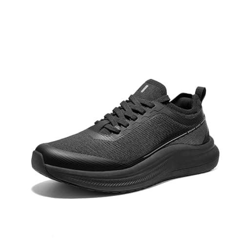 Bruno Marc Men's Non Slip Lightweight Cushion Mesh Sneakers Walking Shoes Breathable Comfortable Casual Shoes,Size 9.5,All Black,SBWA26014M