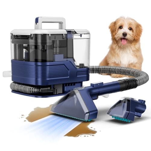 Vaconly New Multi-Portable Carpet and Upholstery Cleaner, 21Kpa Carpet Cleaner Machine, Deep Stain Cleaning for Carpet, Car Seats, Pets, Couches, with Dual Brush & Large Removable Tank(Blue)