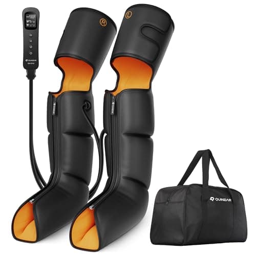 QUINEAR Leg Massager with Compression, 3-in-1 Foot Calf & Thigh Massager and Compression Therapy with Timer, Leg Massage Boots for Circulation and Pain Swelling Edema Relief, FSA-HSA Eligible