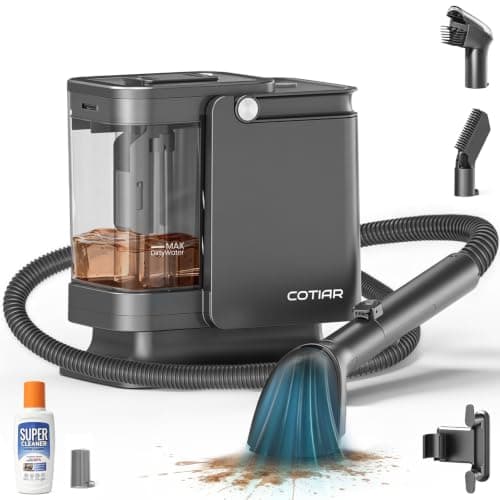 Portable Carpet Spot Cleaner Machine, Handheld Upholstery Cleaner with Pet Hair Brush & Cleaning Solution, for Pet Stains Couch Furniture Household Fabric Cleaning