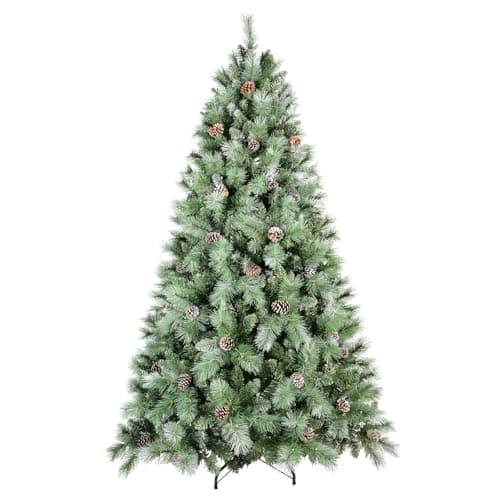Christmas Tree 7ft, PLuxury Pine Needle -Premium Christmas Trees Flocked Trees - Artificial Xmas Tree