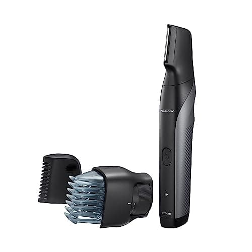 Panasonic Body Groomer for Men & Women, Unisex Wet/Dry Cordless Electric Body Hair Trimmer for Men & Women w/ 2 Comb Attachments, Multi-Directional Shaving in Sensitive Areas - ER-GK80-S (Black)