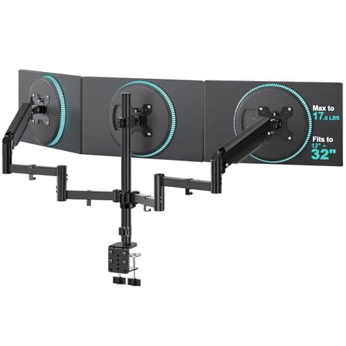 WALI Triple Monitor Mount for 13-32 inch Screens, up to 17.6 lbs per Arm