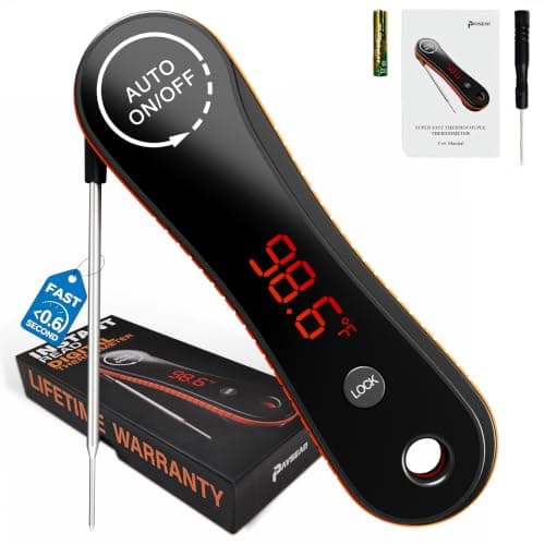 Paysean Meat Thermometer Digital Instant Read IP67 Waterproof for Cooking
