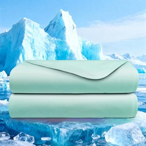 jiaao Summer Cooling Comforter - Lightweight, Breathable, Moisture-Wicking, Ultra-Soft for All-Season, Machine Washable Bedding for Hot Sleepers, Home, Bedroom (Green, Queen(90"*90"))