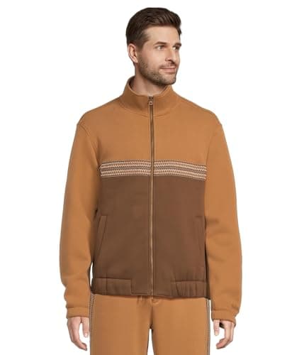 UGG Men's Tasman Track Jacket Coat, Chestnut, S