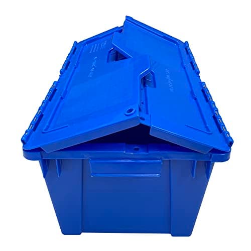 UBMOVE Storage Bind With Lids, 6 Pack, Blue, Stackable Storage Bin, Heavy Duty Capacity, Design And Stackable Organization, For Home, Office, Dorm Or Utility Organization, Closet Space Saving Crate